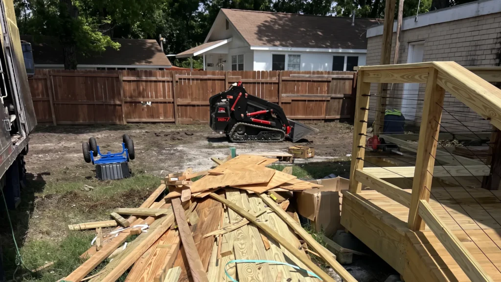 Junk removal service for a residential property in Cedar Park, TX