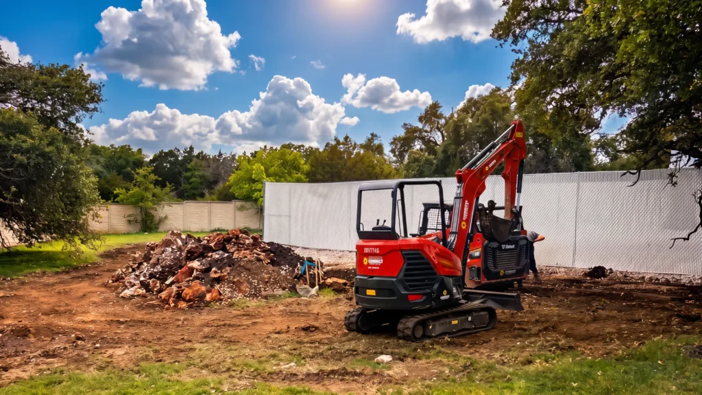Junk removal service for a residential property in Round Rock, TX